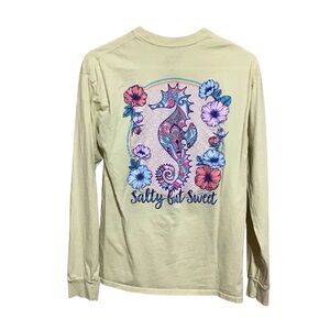 Benny & Belle Seahorse Salty but Sweet Shirt S Yellow‎